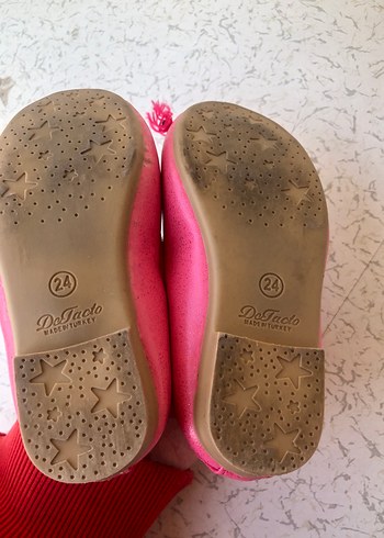 Kız Çocuk Pembe Tokalı Babet Ayakkabı - Görsel 4