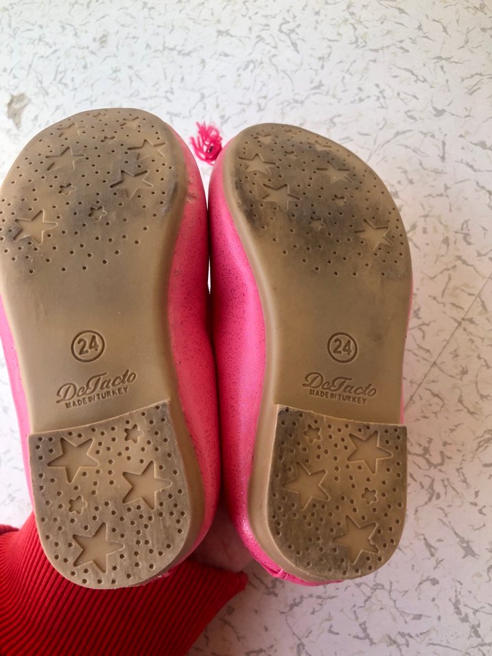 Kız Çocuk Pembe Tokalı Babet Ayakkabı - Görsel 4