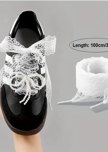 Kore stili Dantelli Ayakkabı Bağcığı - Görsel 2