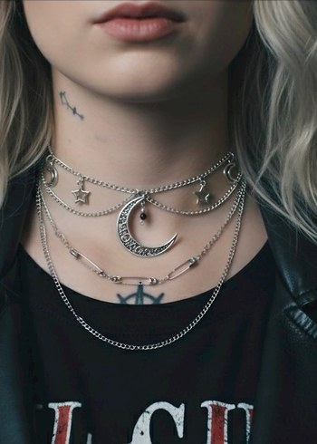 Midnight Orbit Grunge Kolye - Görsel 2