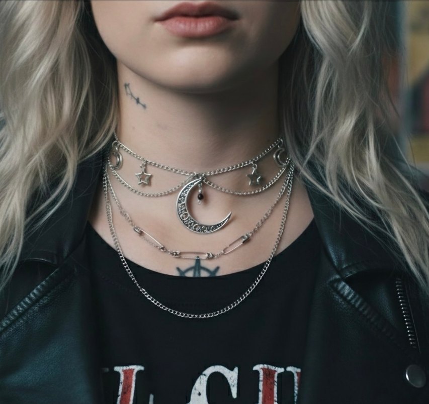 Midnight Orbit Grunge Kolye - Görsel 2