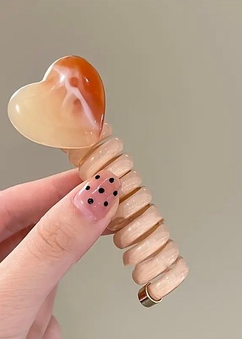 Lale Figürlü Metal Toka & Kalpli Spiral Tasarım  - Görsel 3