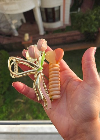 Lale Figürlü Metal Toka & Kalpli Spiral Tasarım  - Görsel 5