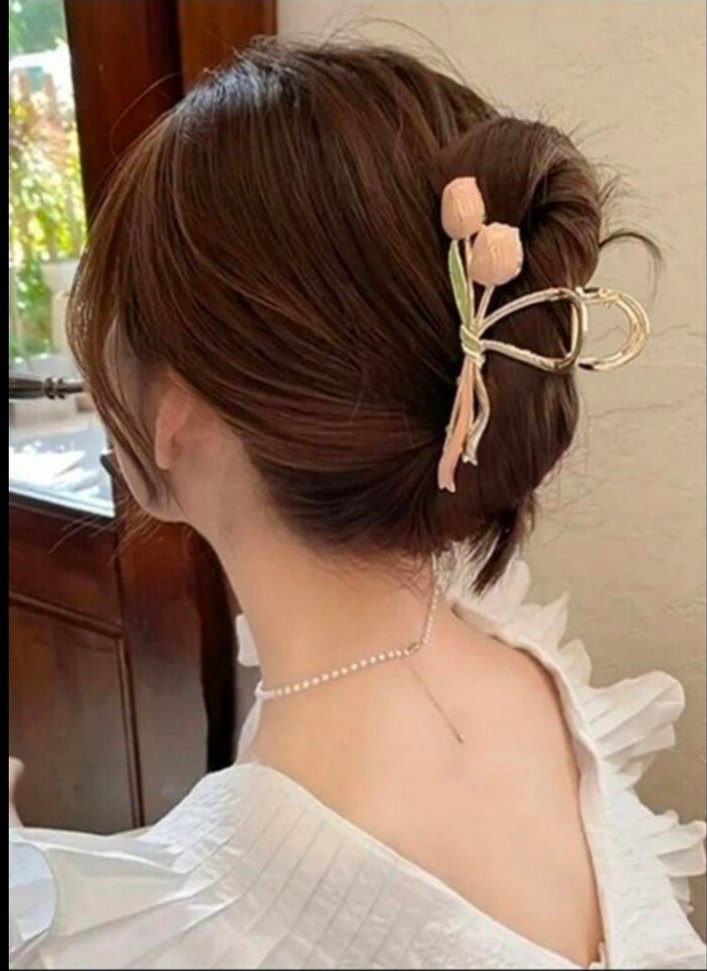 Lale Figürlü Metal Toka & Kalpli Spiral Tasarım  - Görsel 2