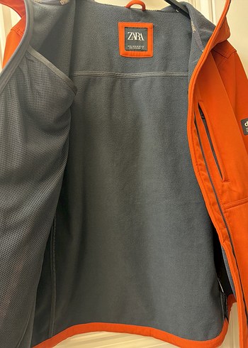 Zara XL Turuncu Fermuarlı Erkek Kayak Ceketi - Görsel 2