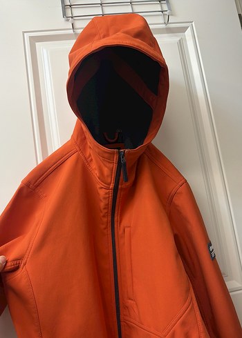 Zara XL Turuncu Fermuarlı Erkek Kayak Ceketi - Görsel 5