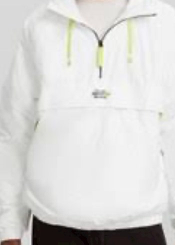 Beyaz Kapüşonlu Fermuarlı erkek Ceket - Görsel 2