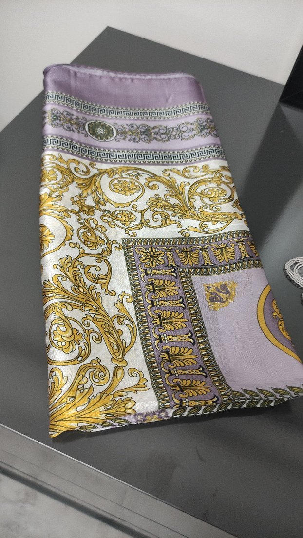 Zincir Detaylı Mor Kadın Şal - Görsel 2