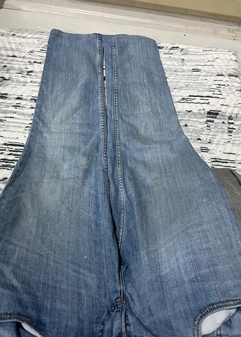 Gri Mavi Kadın Denim Rahat Kesim Pantolon - Görsel 2