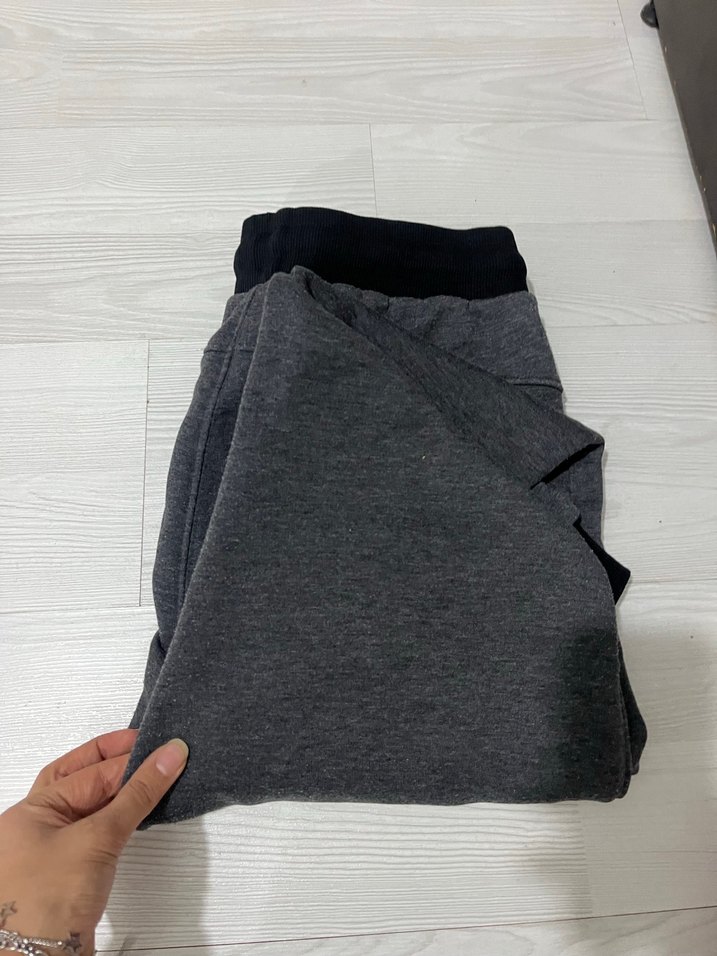 Gri Fermuarlı Rahat Kesim Erkek Eşofman Altı - Görsel 2