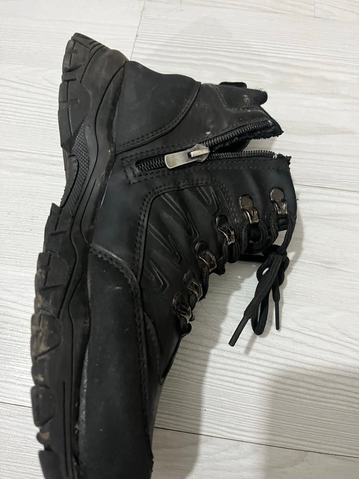 Siyah Bağcıklı Erkek Kauçuk Bot - Görsel 5