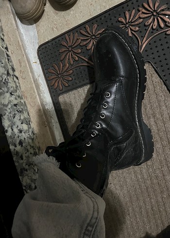 Siyah Deri Stiletto Topuklu Goth Bot - Görsel 5