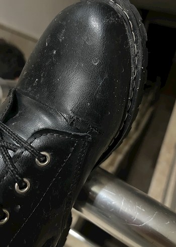 Siyah Deri Stiletto Topuklu Goth Bot - Görsel 6