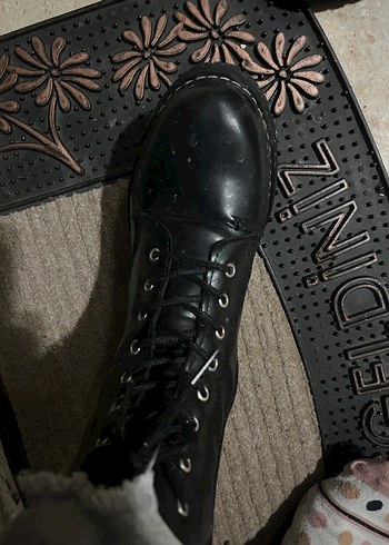 Siyah Deri Stiletto Topuklu Goth Bot - Görsel 2