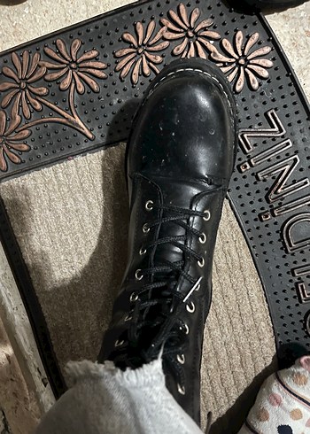 Siyah Deri Stiletto Topuklu Goth Bot - Görsel 3