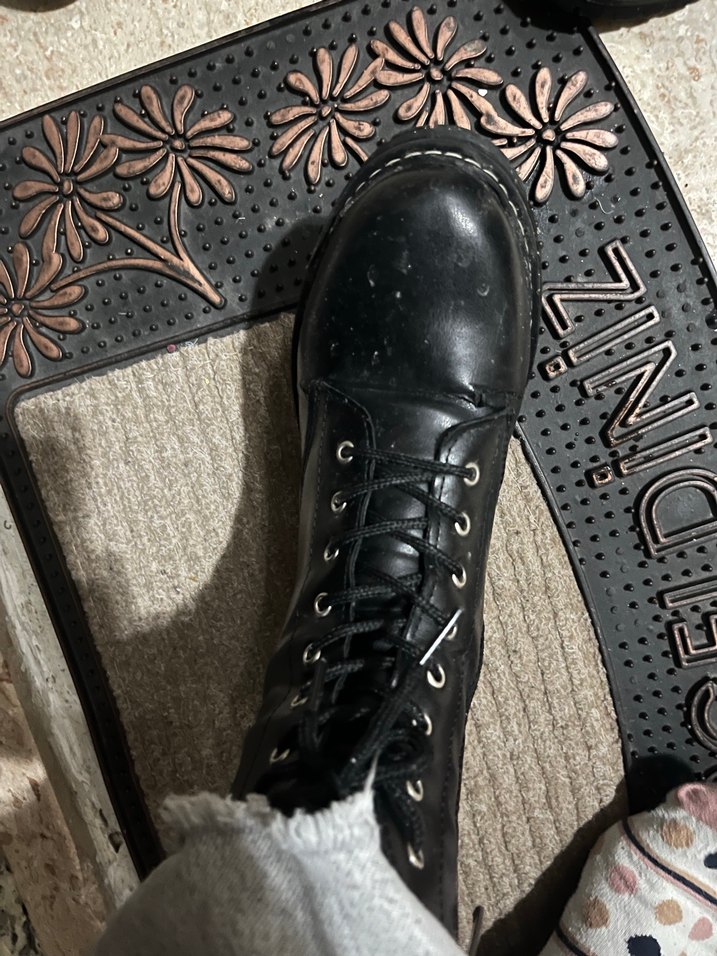 Siyah Deri Stiletto Topuklu Goth Bot - Görsel 3