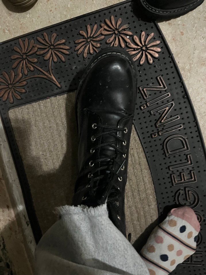 Siyah Deri Stiletto Topuklu Goth Bot - Görsel 4