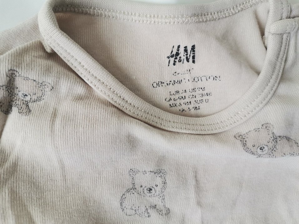 6-9 9-12 Beyaz Düğmeli Bebek Erkek Kısa Kollu Body - Görsel 4