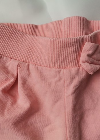 Kız Çocuk Pembe Nakışlı Rahat Tayt - Görsel 2