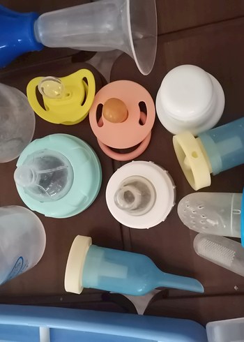 Mavi Bebek Biberonları ve Emzik Seti - Görsel 3