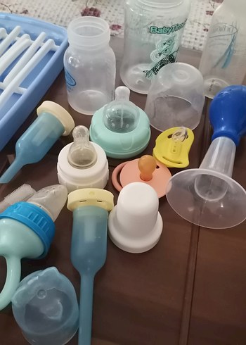 Mavi Bebek Biberonları ve Emzik Seti - Görsel 2