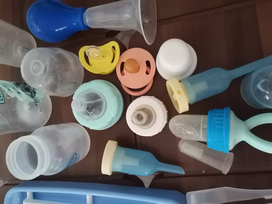 Mavi Bebek Biberonları ve Emzik Seti - Görsel 3