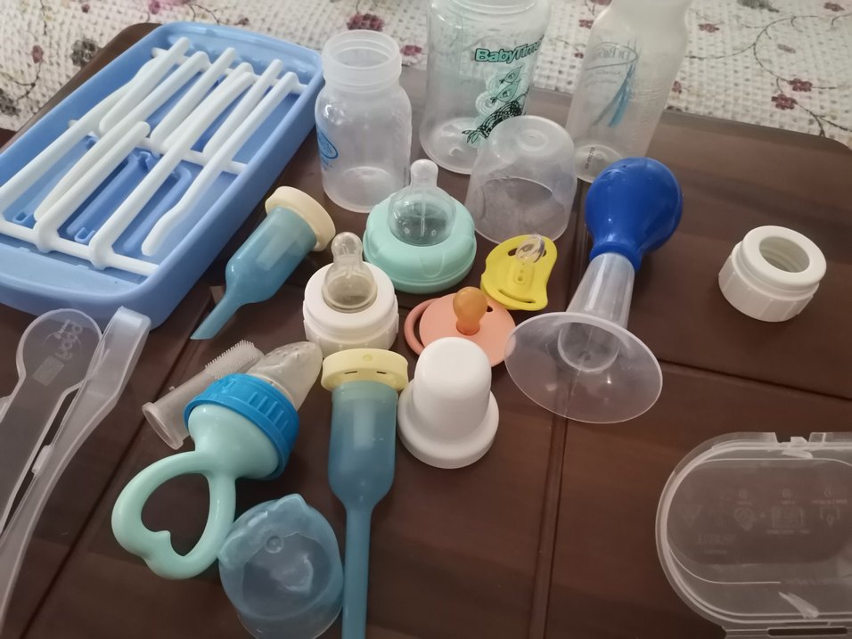 Mavi Bebek Biberonları ve Emzik Seti - Görsel 2