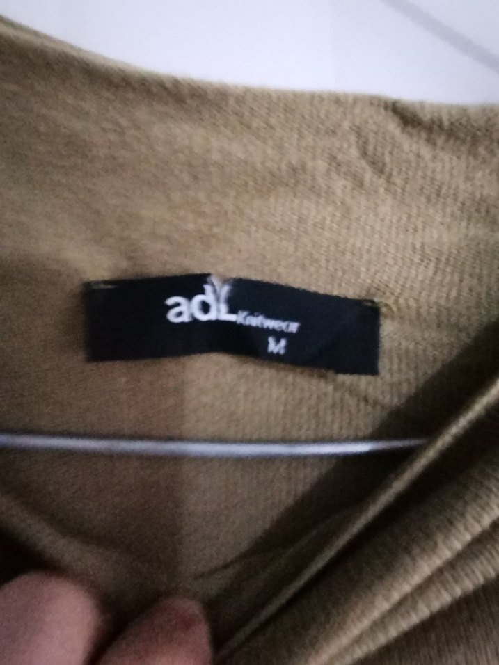 Kadın Haki Uzun Kollu Boğazlı pamuklu Bluz - Görsel 3