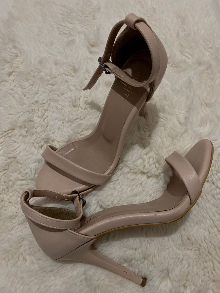 pudra pembesı topuklu ayakkabı - Görsel 3