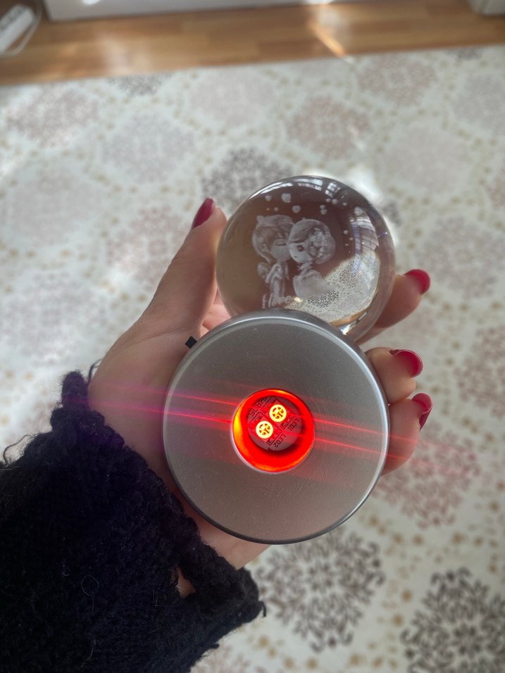 Işıltılı Bej Kar Küresi - Görsel 2