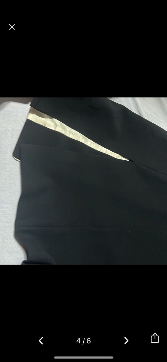 Uzun Kollu Siyah Düğmeli Tuxedo Ceket - Görsel 4