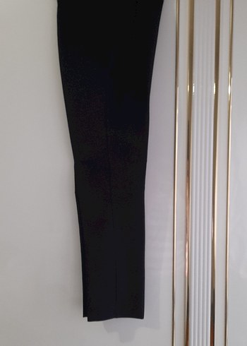 Kadın Siyah Midi Kumaş Pantolon - Görsel 2