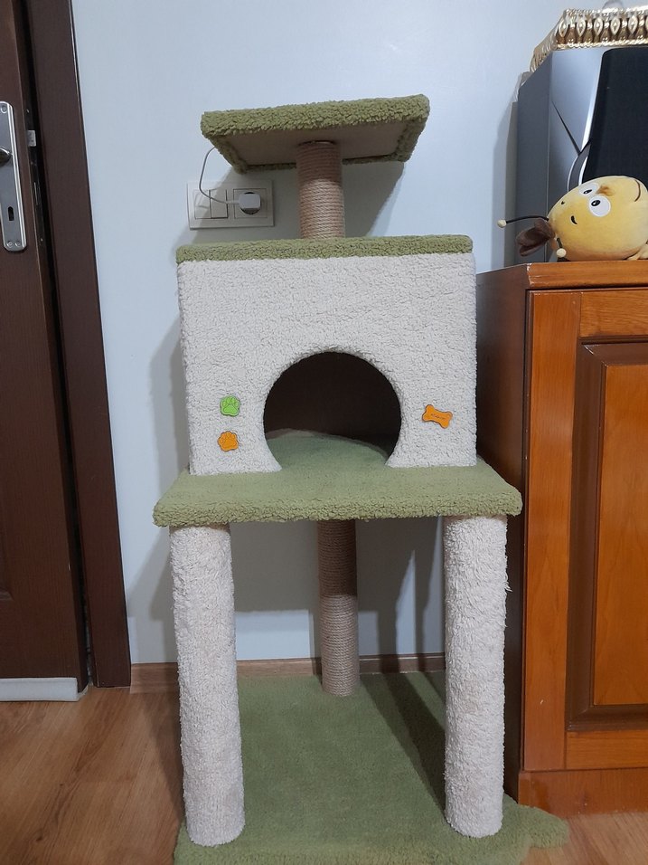 kedi tırmalama ve oyun evi 
kedi evi - Görsel 2