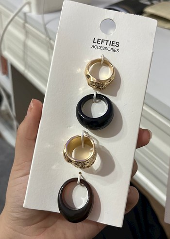 Lefties Altın Renkli Mini Tokalı yüzük seti - Görsel 5