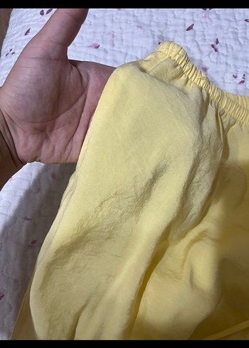 Zara Sarı Kadın Keten Pantolon - Görsel 6