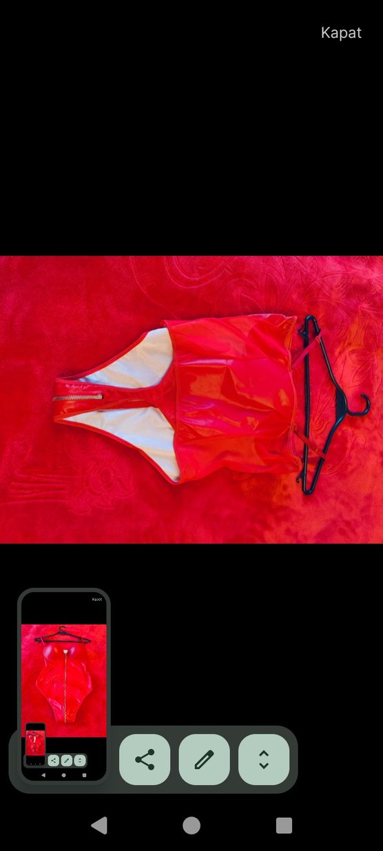 Kırmızı Fermuarlıderi fantazi içgiyim sorunsuz - Görsel 2