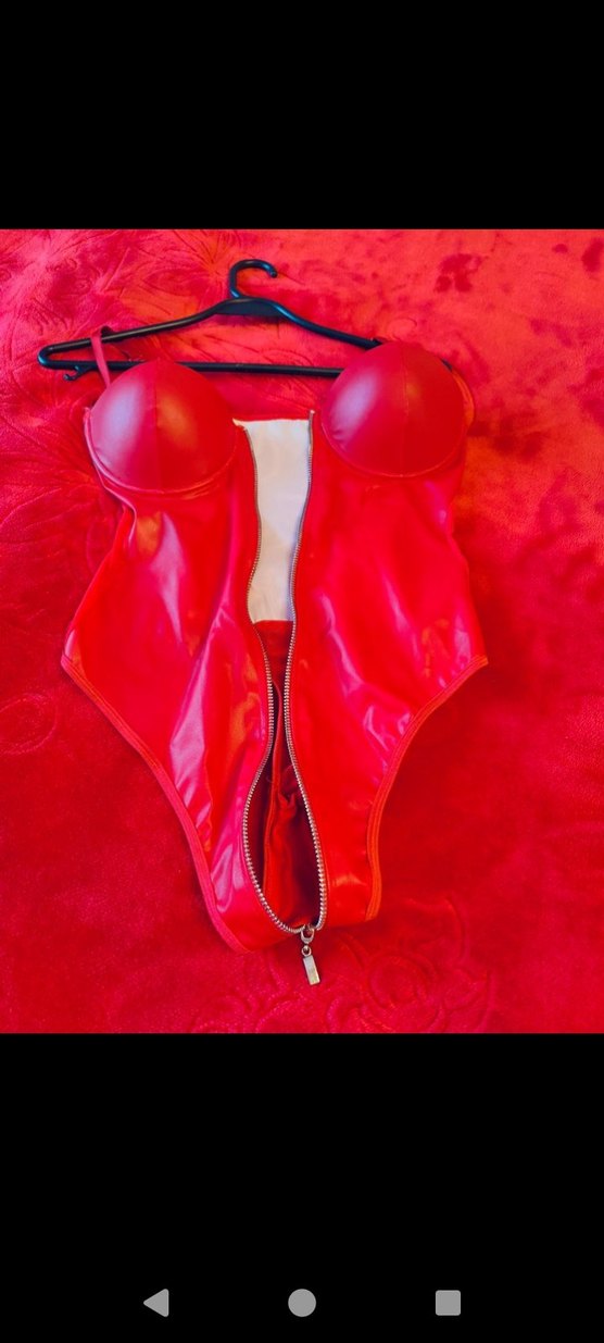 Kırmızı Fermuarlıderi fantazi içgiyim sorunsuz - Görsel 3