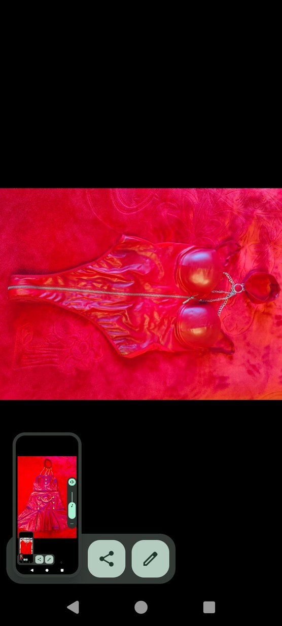 Kırmızı Fermuarlıderi fantazi içgiyim sorunsuz - Görsel 4