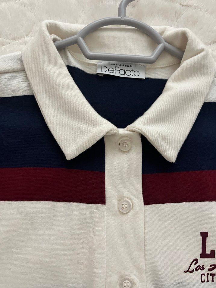 Kadın basic çizgili sweatshirt - Görsel 3