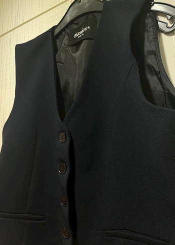 Lacivert Düğmeli Kadın Yelek - Görsel 2