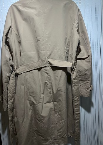 Bej Düğmeli Kadın Trençkot - Görsel 3