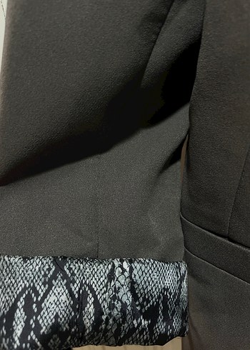 Gri ( koyu gri) kadın blazer ceket - Görsel 3