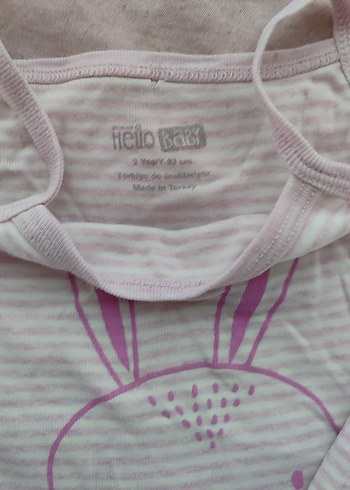 Pembe Baskılı Kısa Kollu Bebek Body - Görsel 3