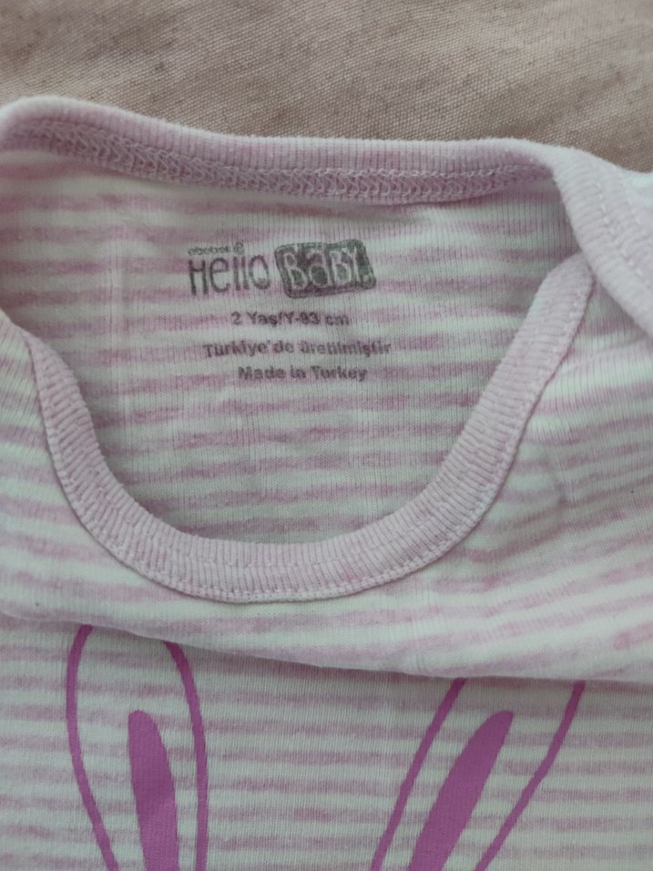 Pembe Baskılı Kısa Kollu Bebek Body - Görsel 4