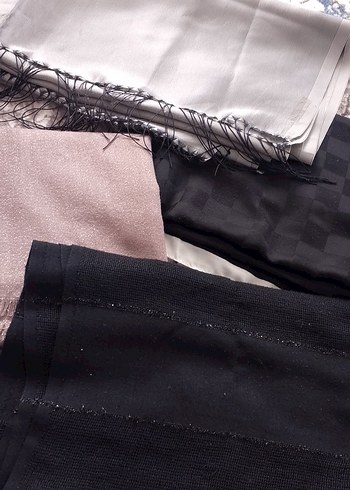 4 şal 
tafta.simli yumşak şal desnli
kahve rengi gri ve iki siyh - Görsel 2