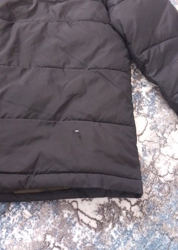 Siyah Kapüşonlu Fermuarlı Kadın Kışlık Mont - Görsel 9