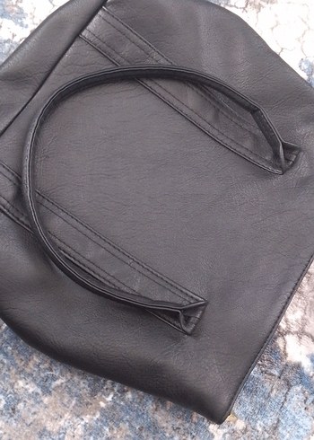 Siyah Deri Kadın Çanta - Görsel 4