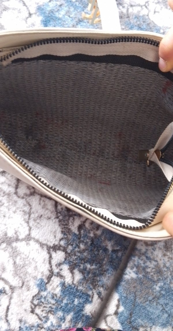 Beyaz Yılan Desenli Deri Kadın Çanta - Görsel 5