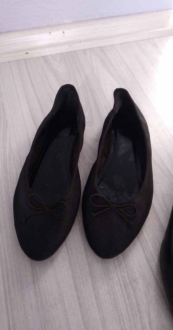 Kadın Siyah Dolgu Topuklu Siyah Tokalı Düz Ayakkabı - Görsel 5