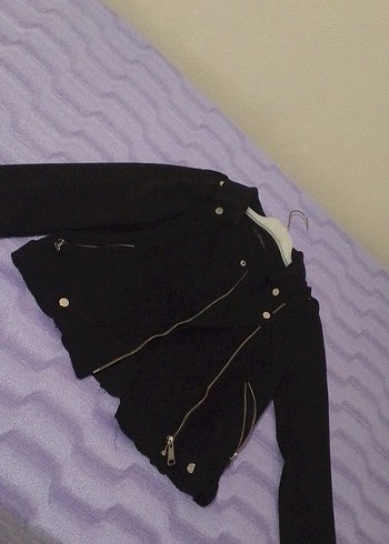 Siyah Süet Kadın kadife 
Ceket - Görsel 2